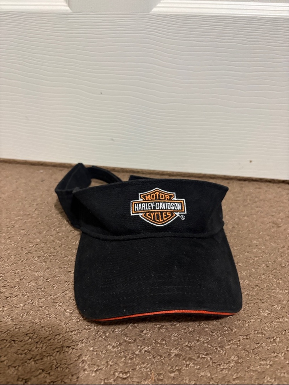 Harley-Davidson Black and Orange Logo Visor